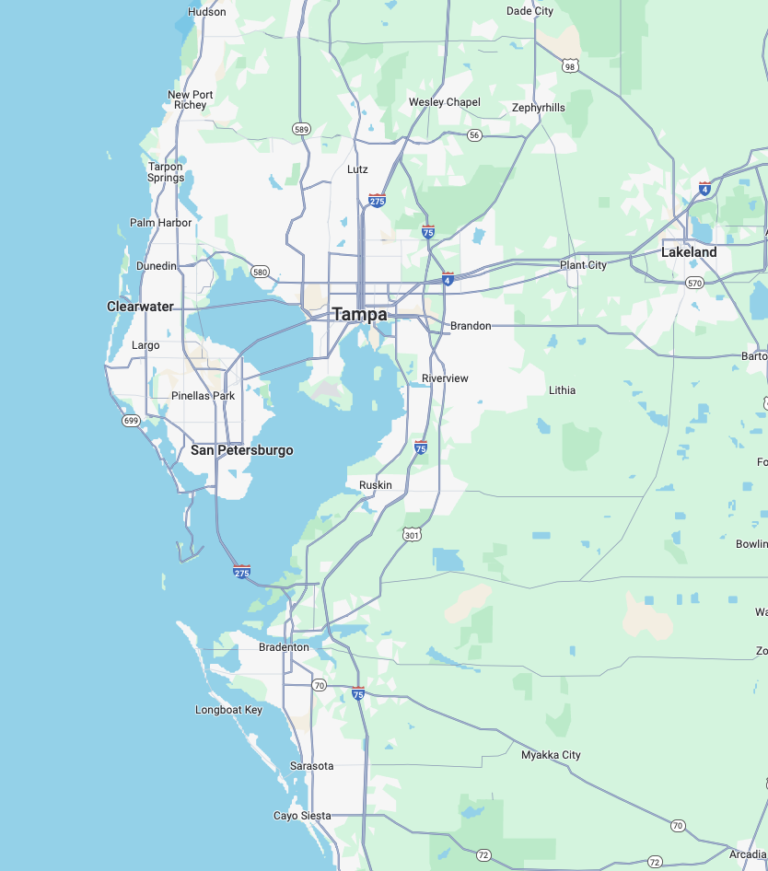 Tampa Bay Area map